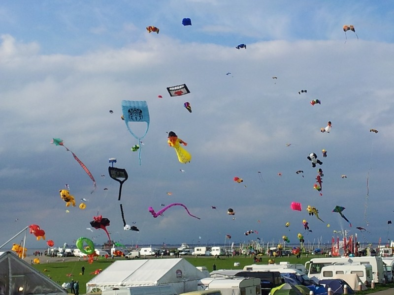 Jährliches Drachenfest in Norddeich
